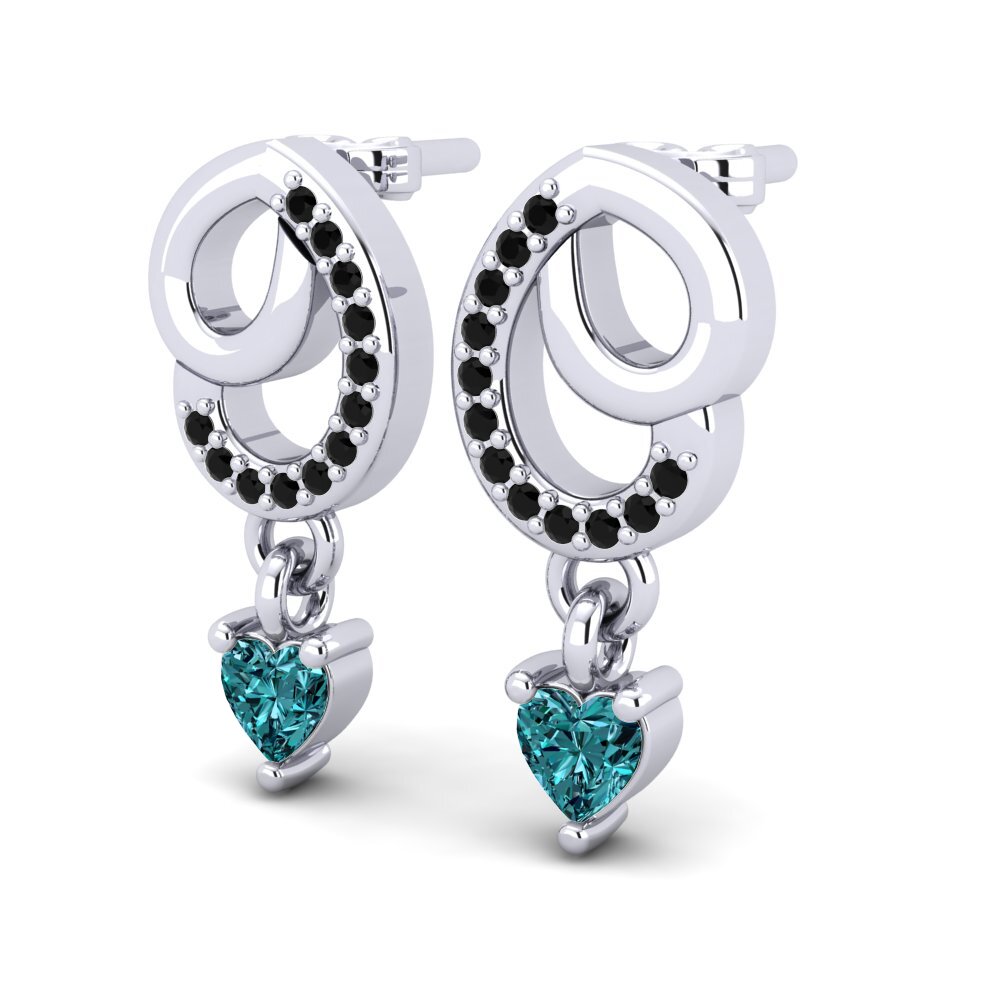 Diamante Azul Pendiente de mujer Mitika