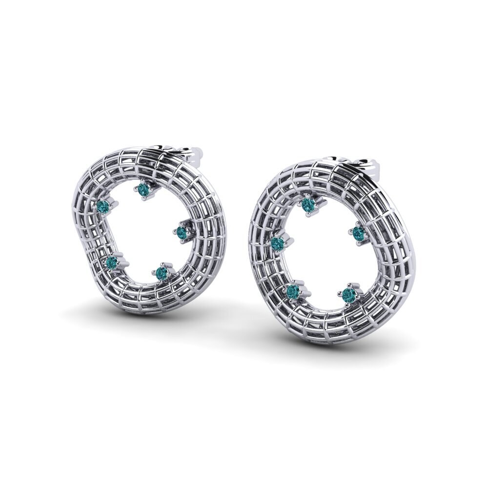 Diamante Azul Pendiente de mujer Mittie