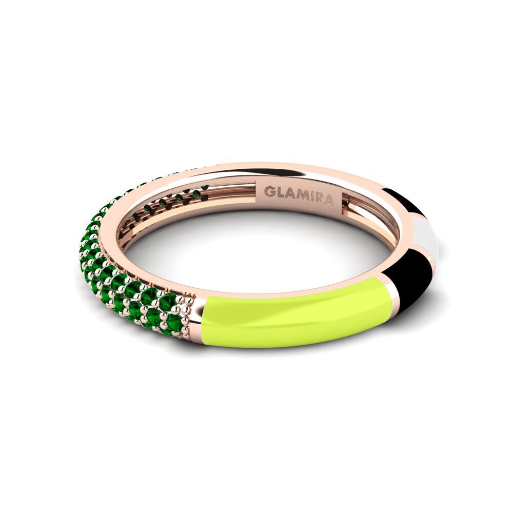 Grüner Zirkonia Ring Mixte