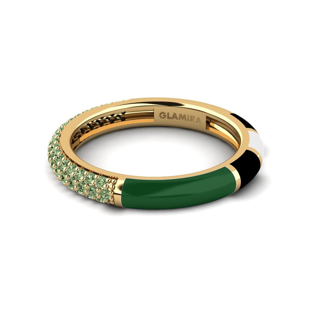 Green Diamond Ring Mixte