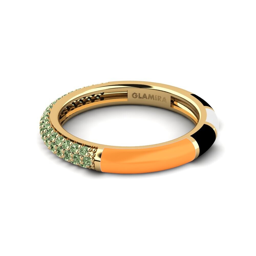 Green Diamond Ring Mixte