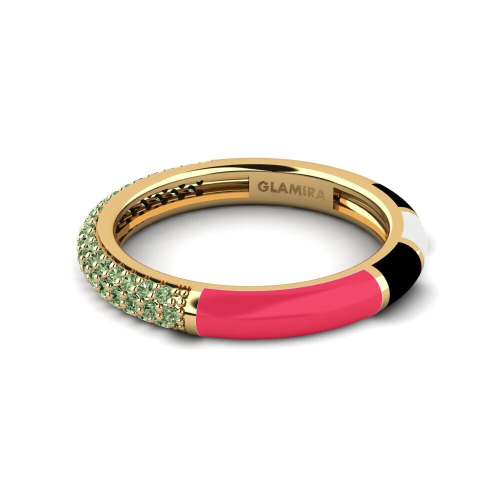 Green Diamond Ring Mixte