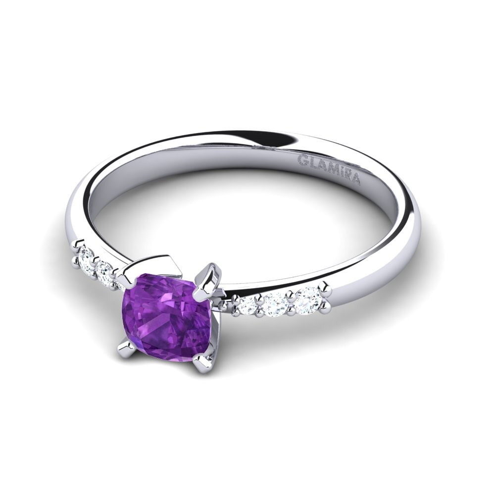 Amatista Anillo de compromiso Miyesha