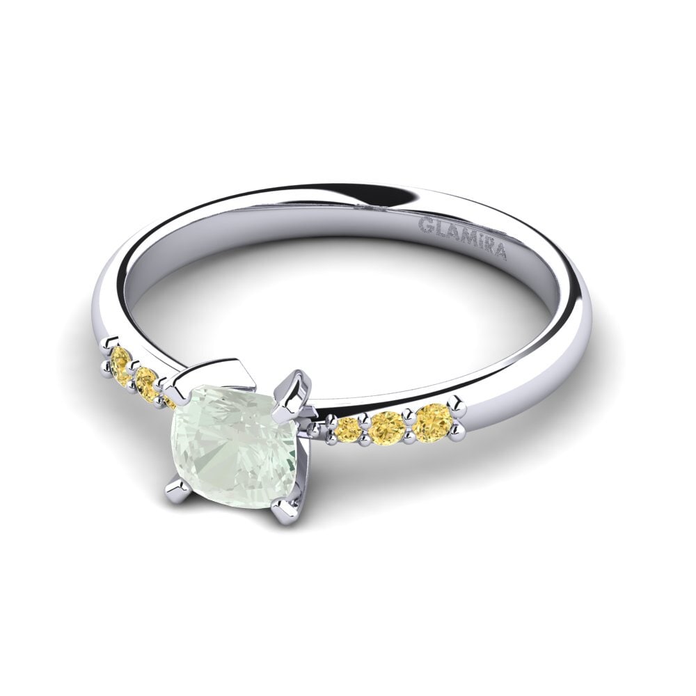 Green Amethyst Engagement Ring Miyesha