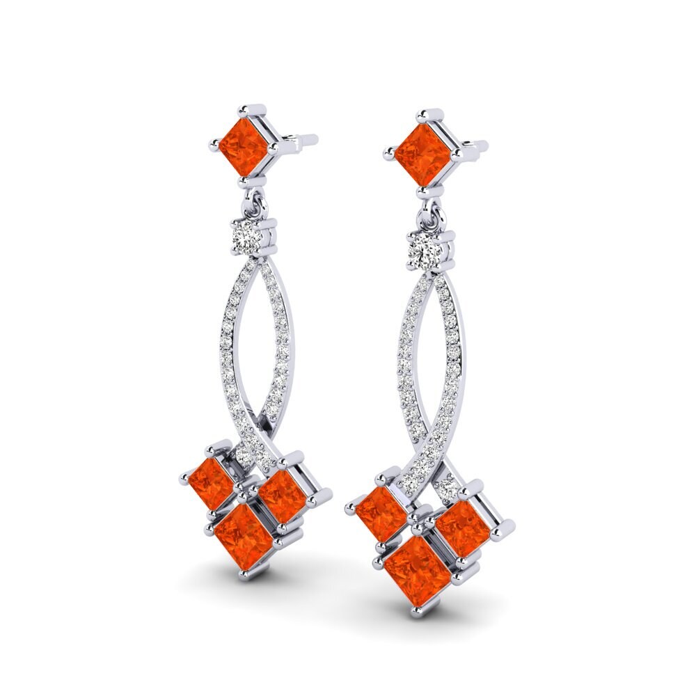 Fire-Opal Women's Earring Miyoko