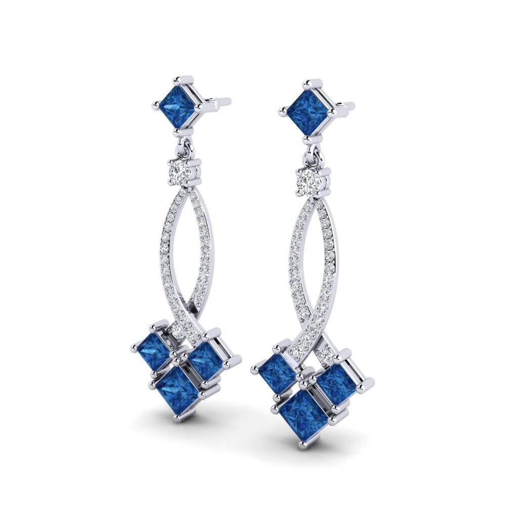 Dark Blue Zirconia Earring Miyoko