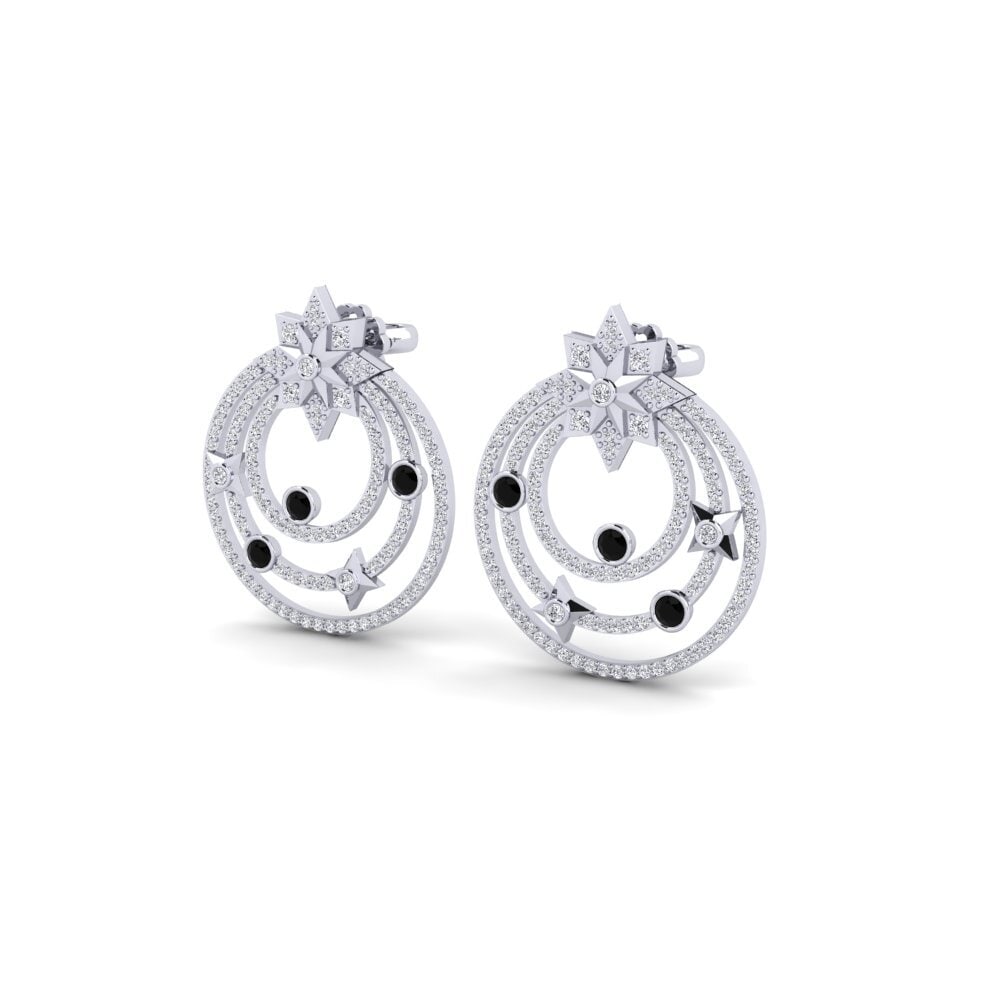 Đá Sapphire Đen Bông tai nữ Mizar