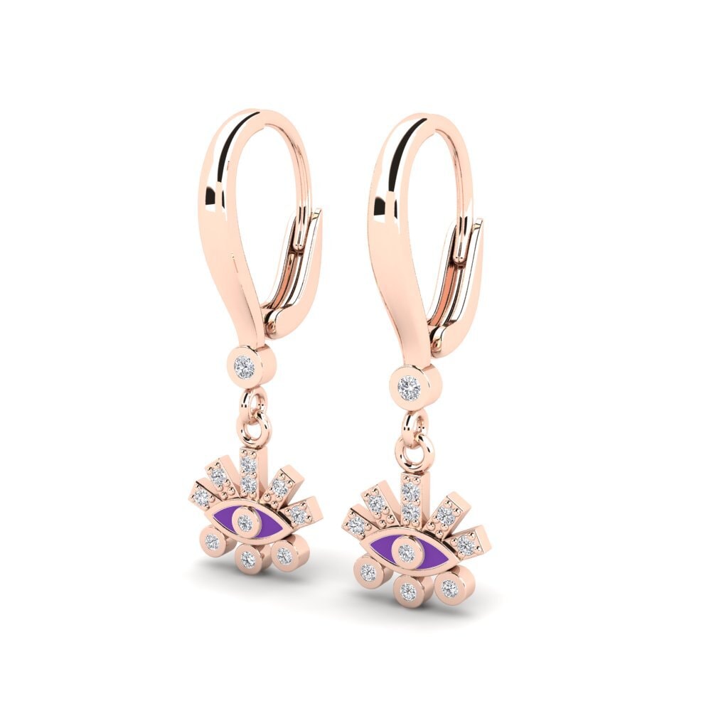 14k Oro Rosa Pendiente de mujer Mnajdra
