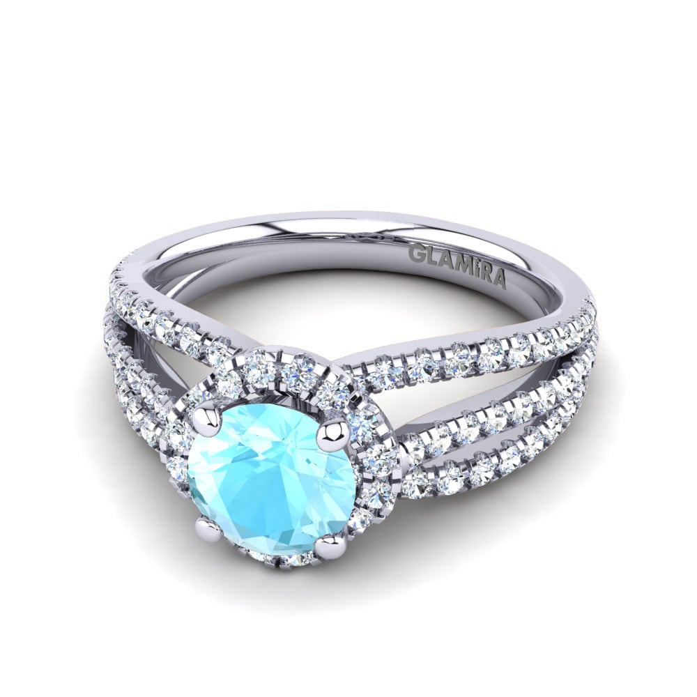 Aguamarina Anillo de compromiso Karla