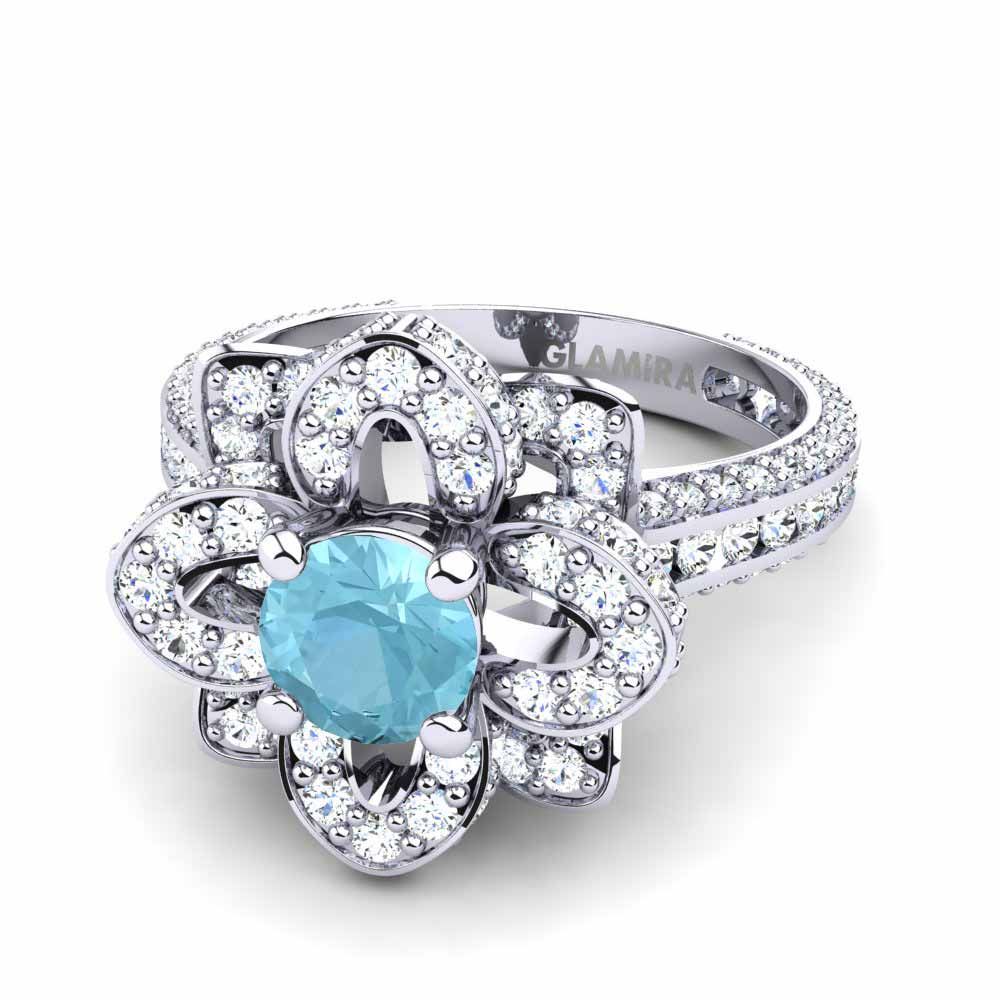 Aquamarine Engagement Ring Rosanna