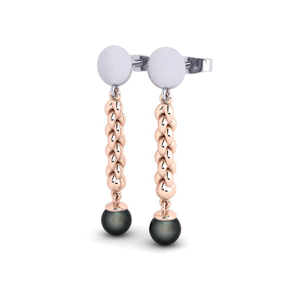 14ct Rose / White Gold Women's Earring Modfres