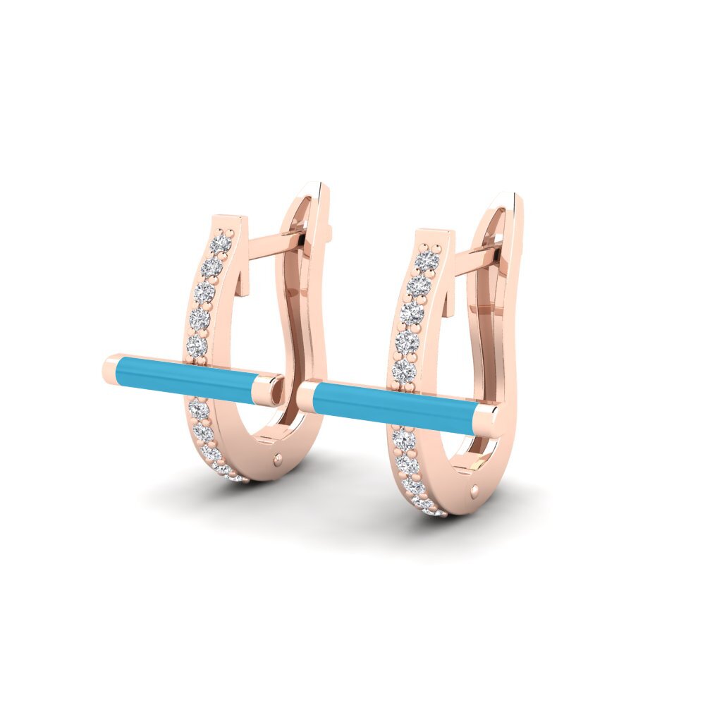 14k Oro Rosa Pendiente de mujer Modi