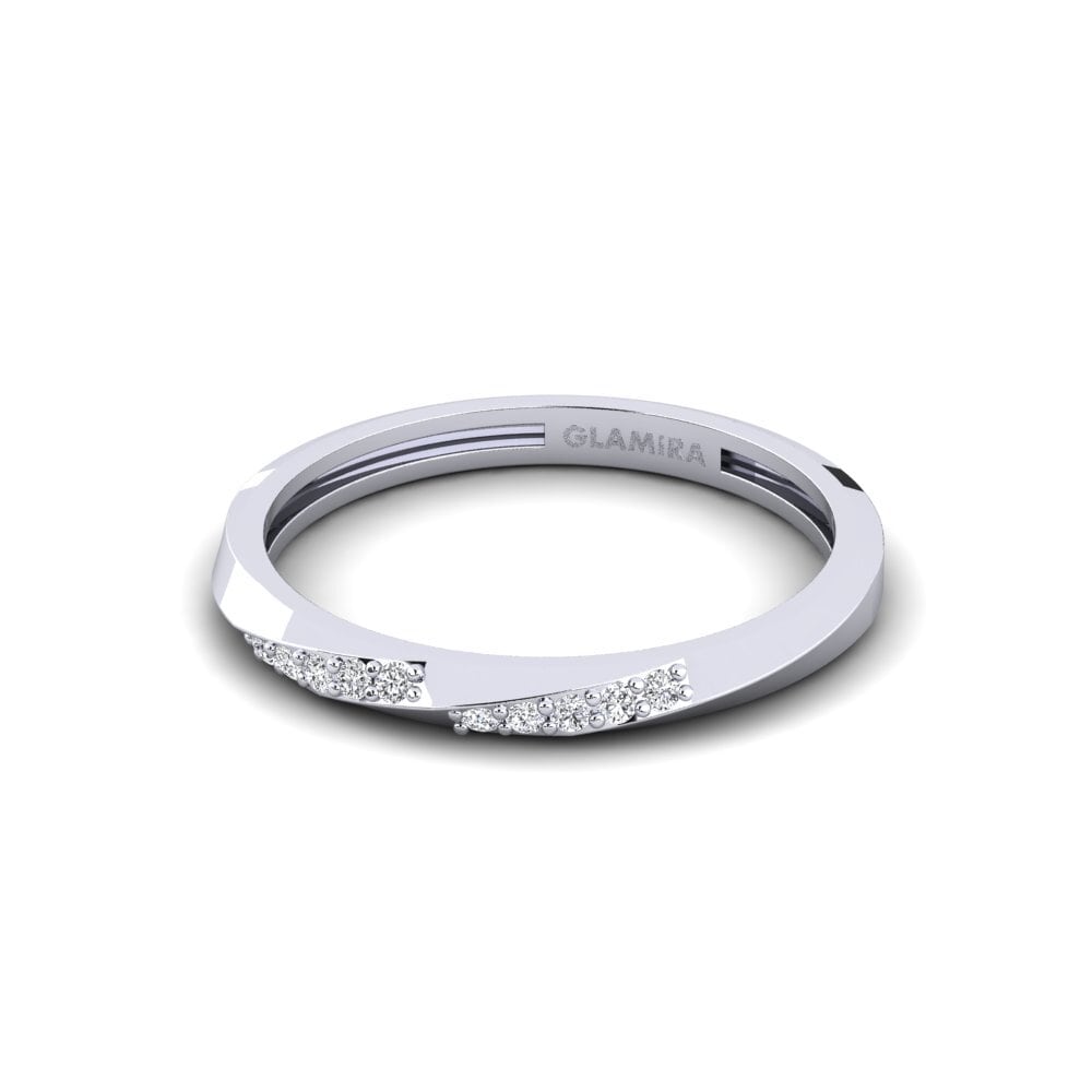 14k White Gold Ring Modry