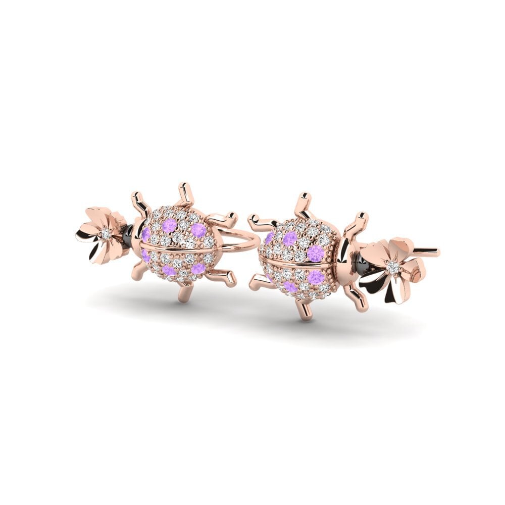 Améthyste Boucle d'oreille femme Moldoveanu