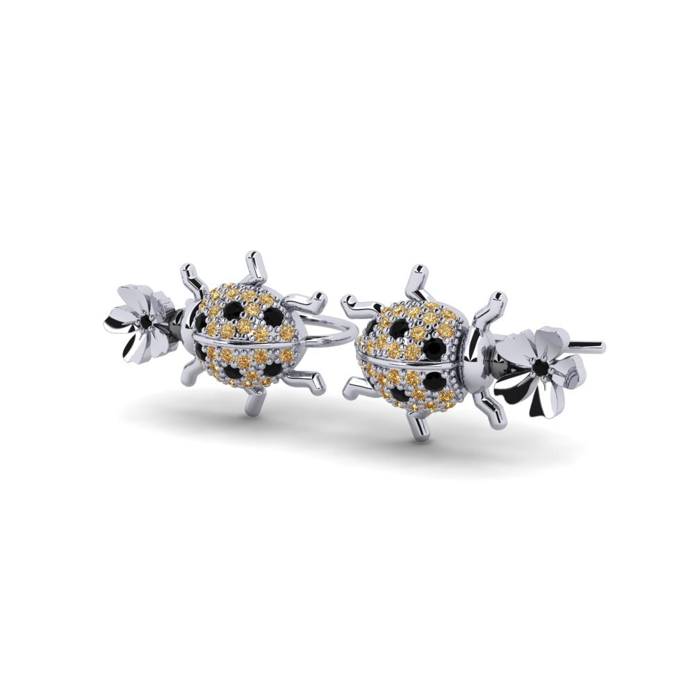 White Silver Women's Earring Moldoveanu