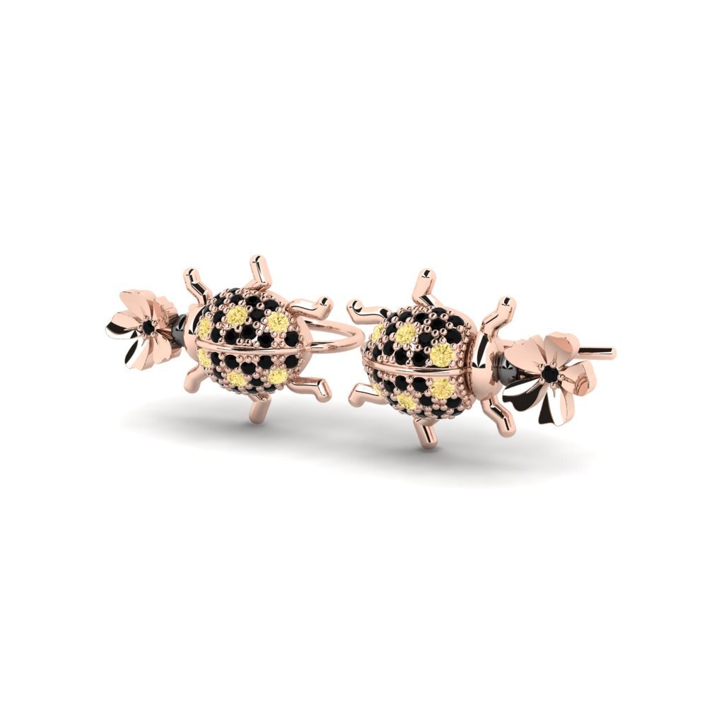 Diamante Amarillo Pendiente de mujer Moldoveanu