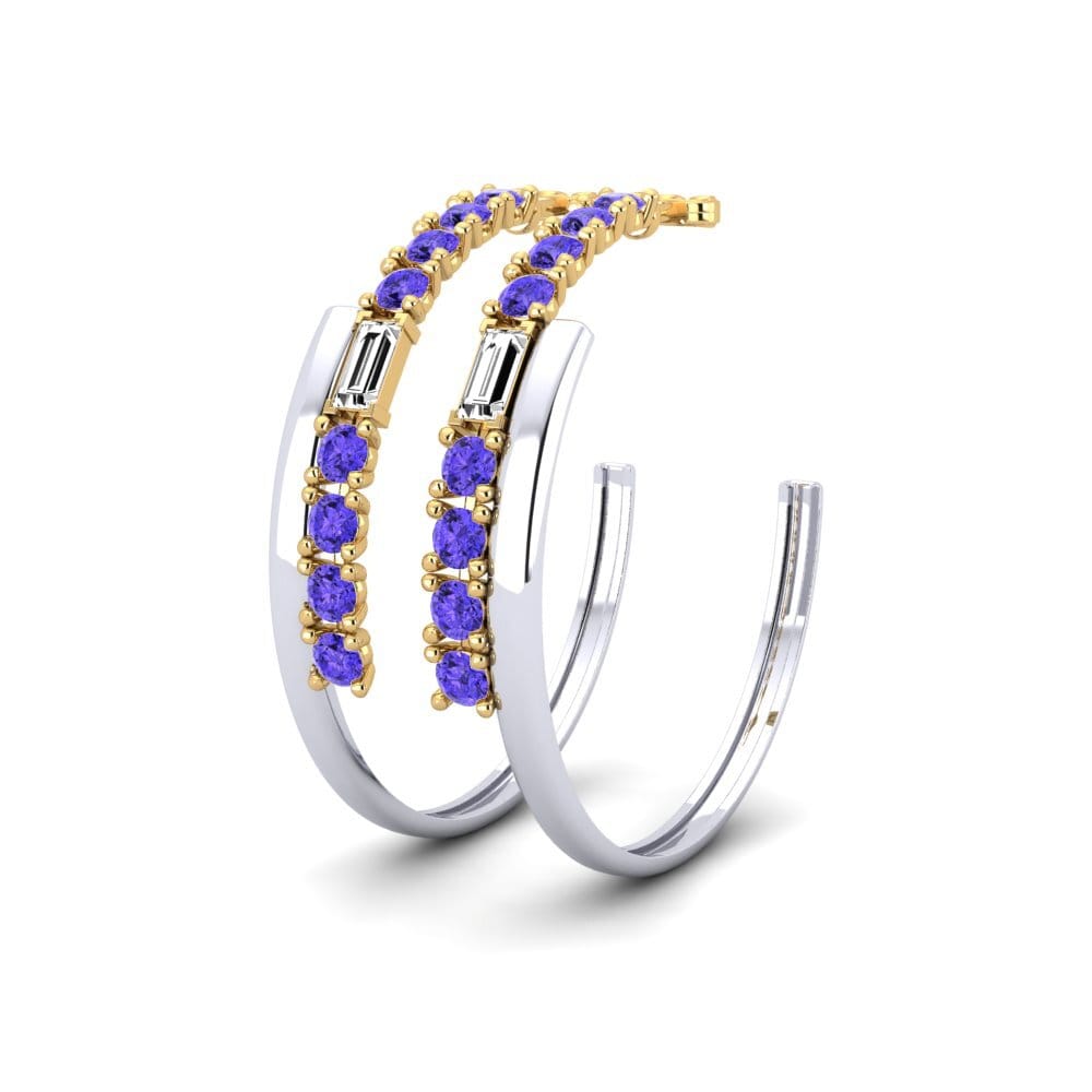 14k Yellow & White Gold Tanzanite SYLVIE Earring Moly