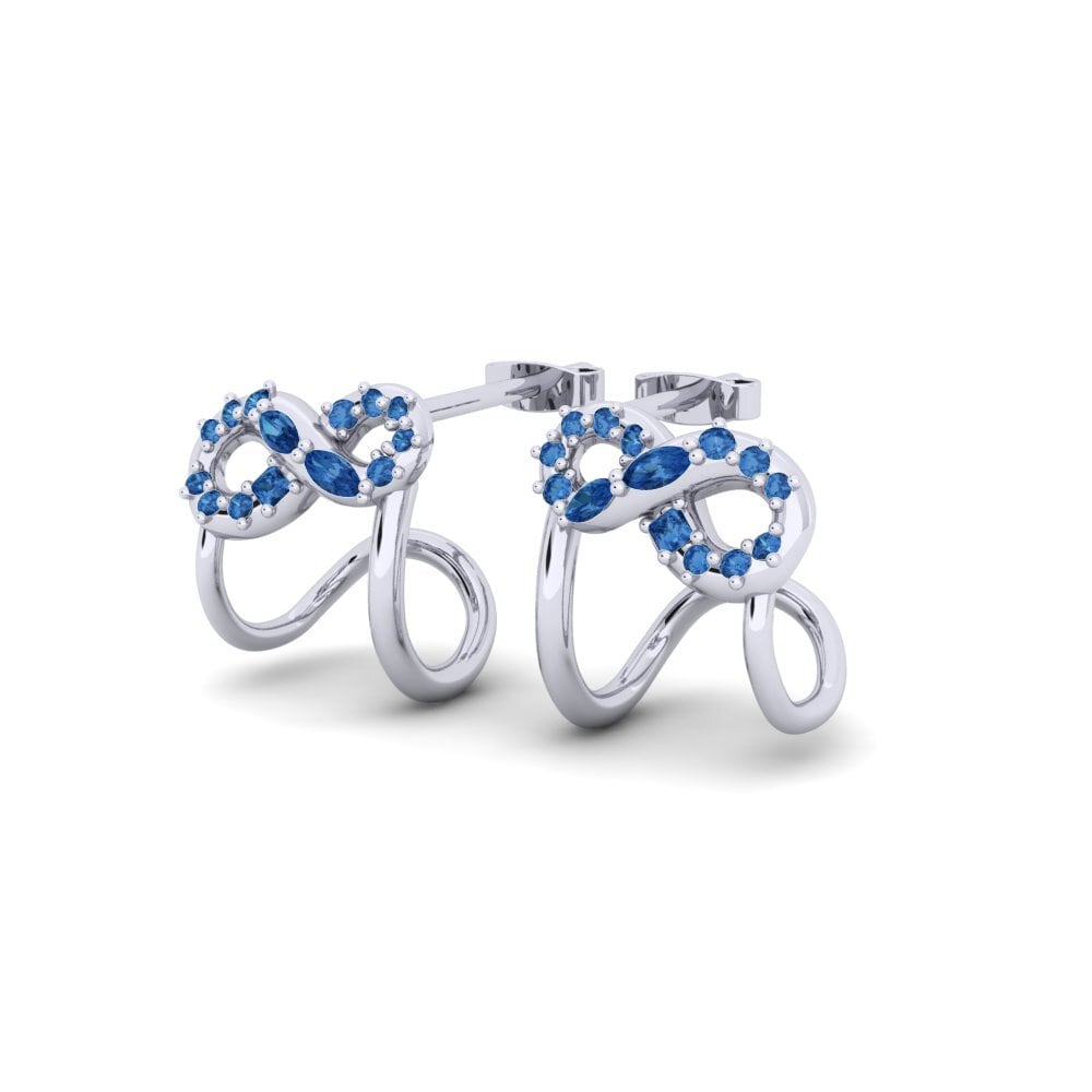 Mixed Dark Blue Zirconia Women's Earring Mondiney