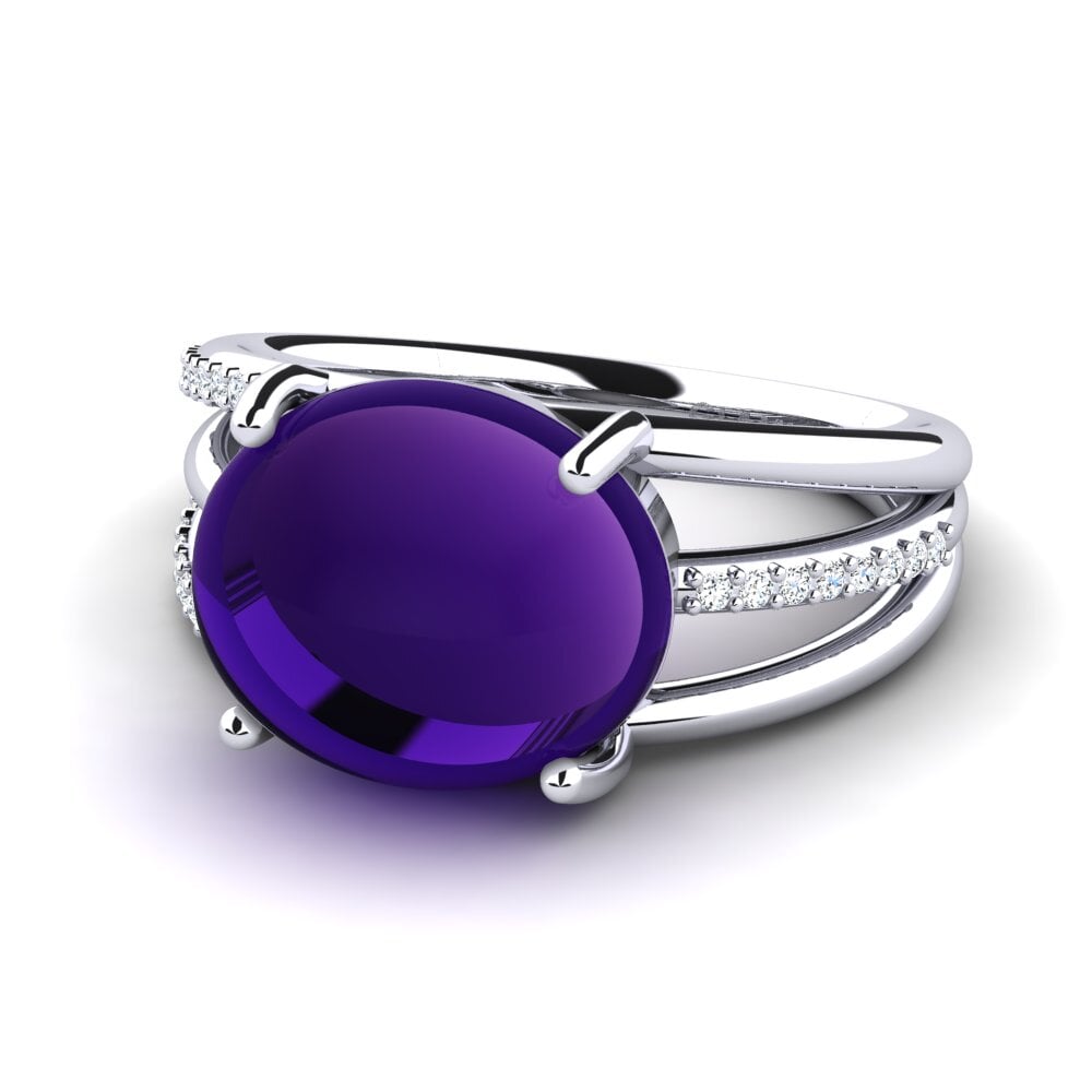 Cabochon Ametista Anel Mondrell