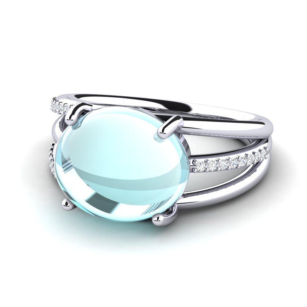 Cabochon Aquamarin Ring Mondrell