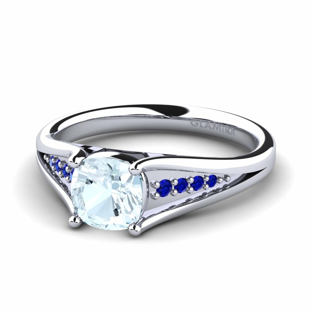 Aguamarina Anillo de compromiso Monekia