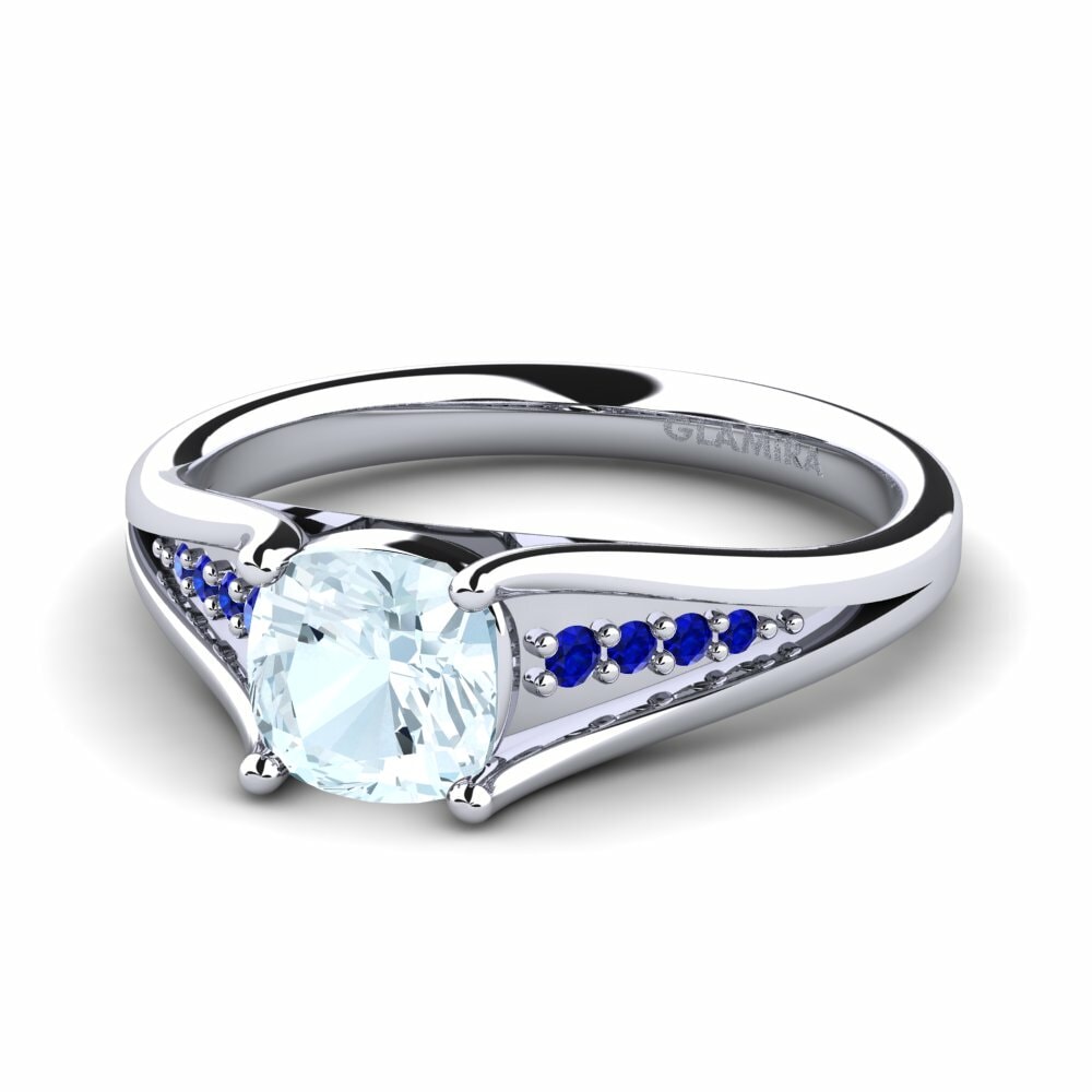 Aquamarine Engagement Ring Monekia