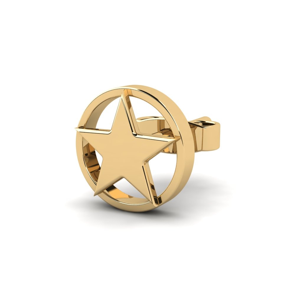14k Oro Amarillo Pendiente para hombre Moneor