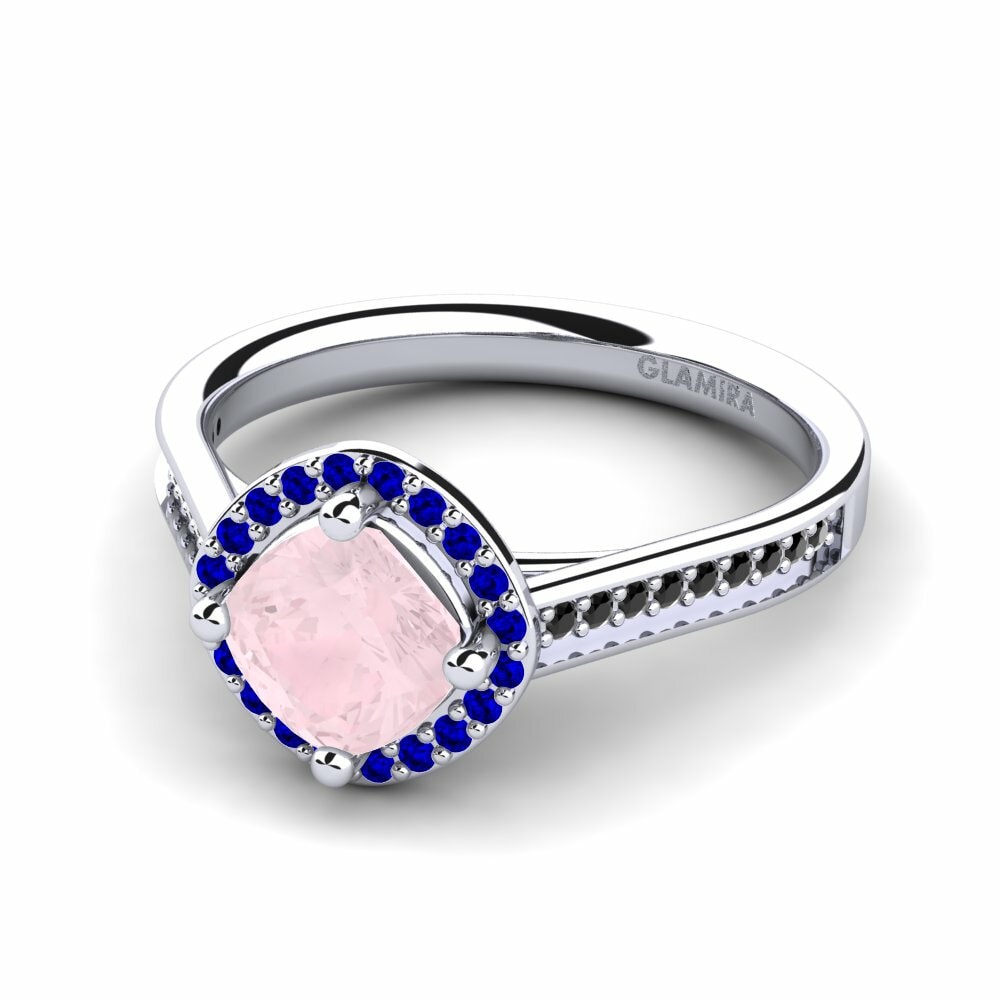 Cuarzo rosa Anillo de compromiso Monera