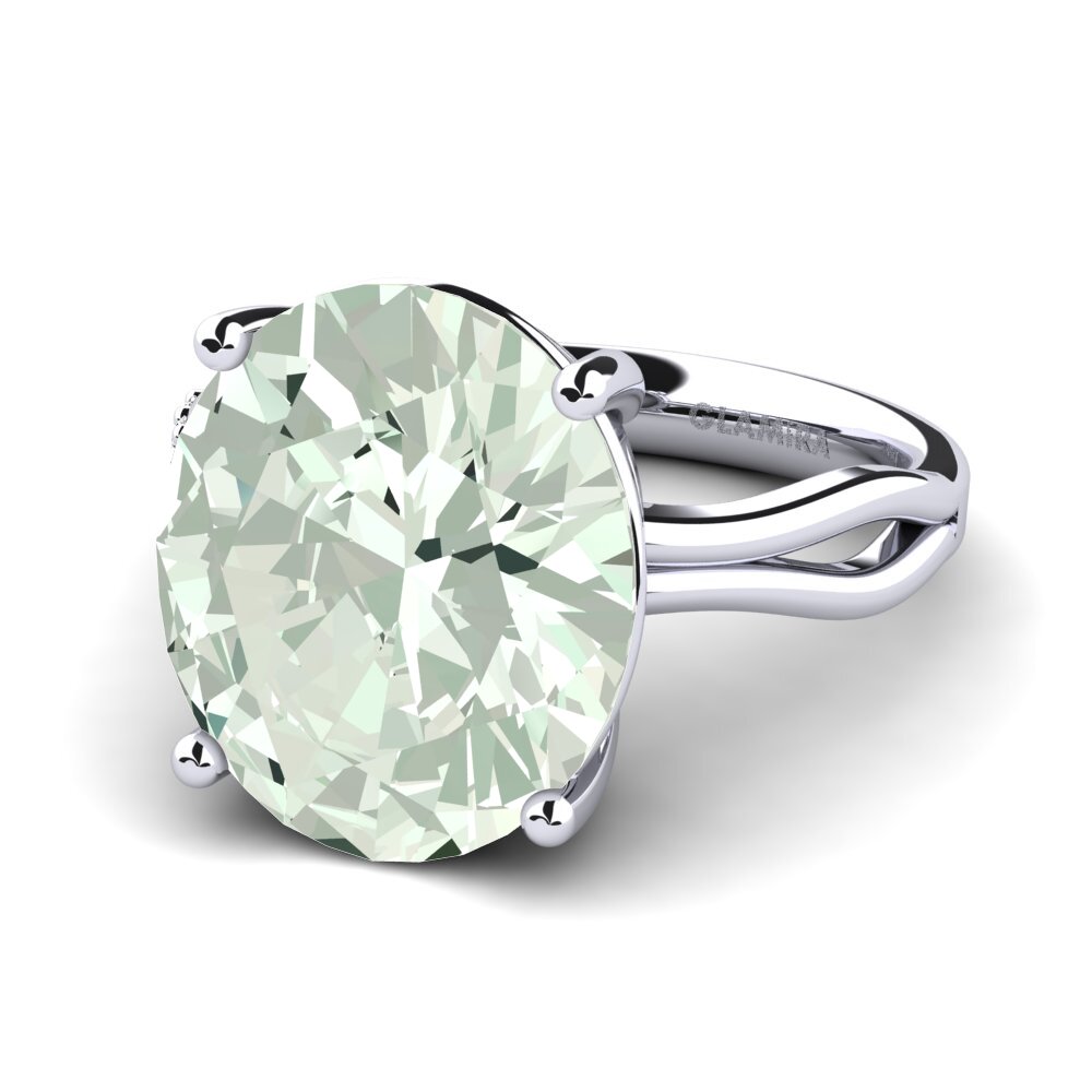 Green Amethyst Ring Moneta