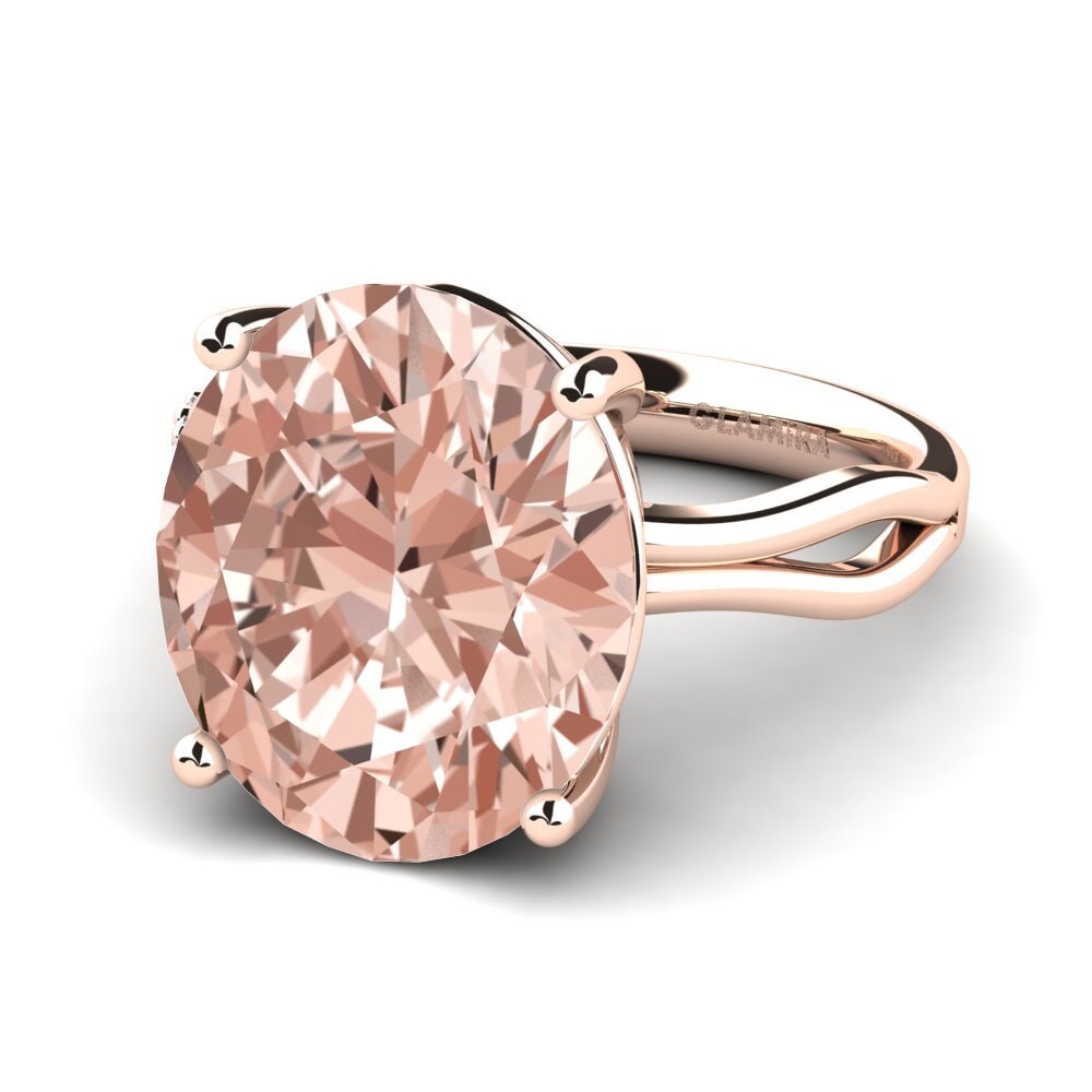 14ct Rose Gold Morganite Ring Moneta