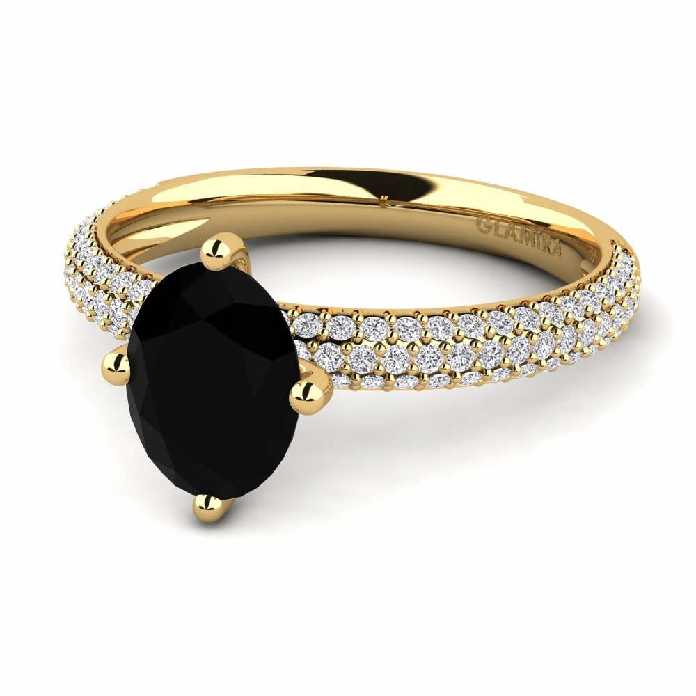 Black Sapphire Engagement Ring Moniek