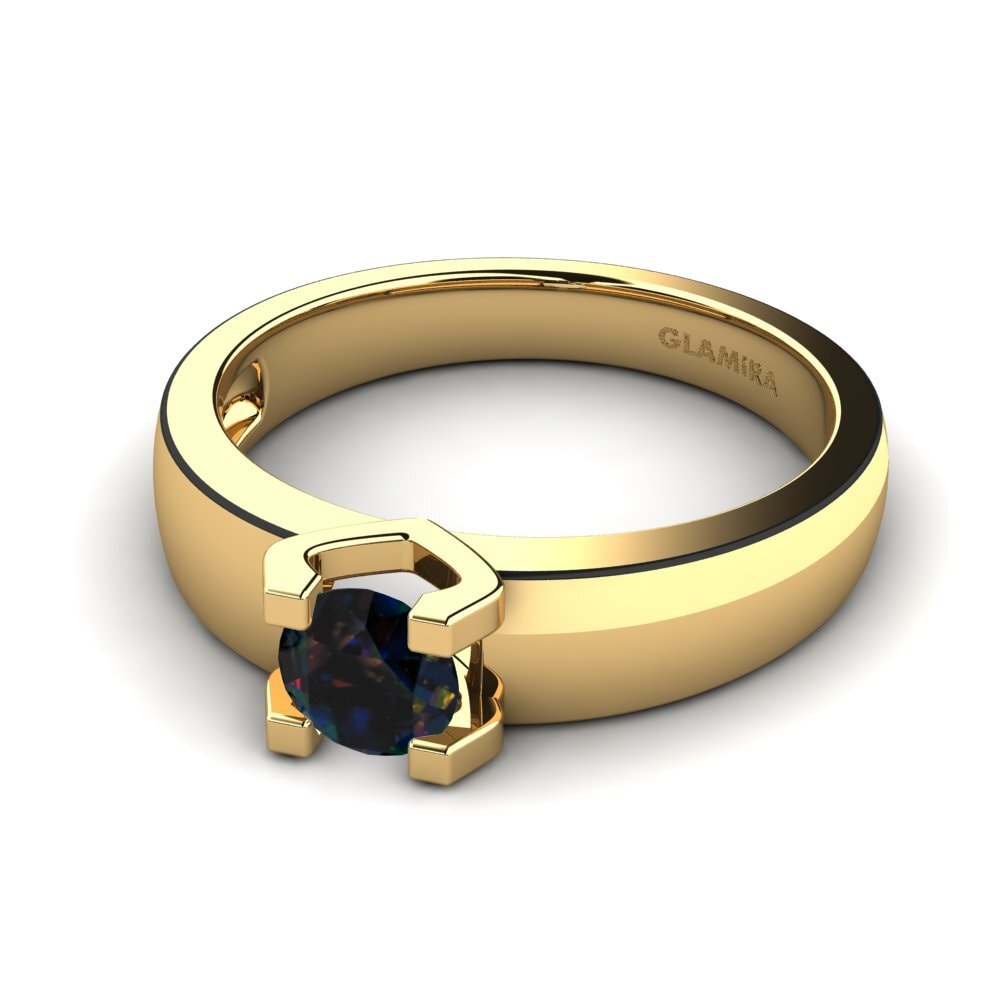 Opalo Negro Anillo de compromiso Monnara