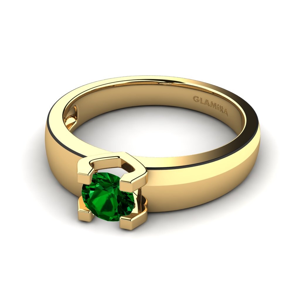 Green Zirconia Engagement Ring Monnara