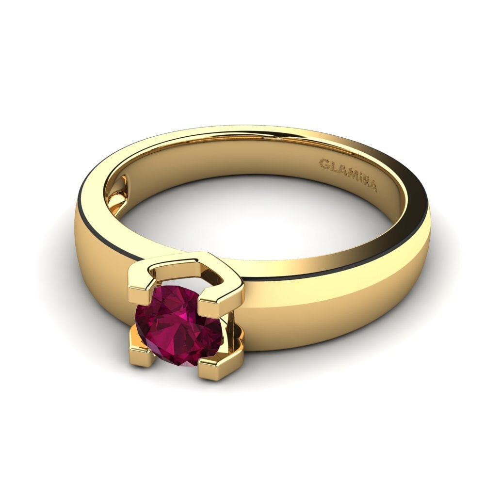 Granate Rhodolite Anillo de compromiso Monnara