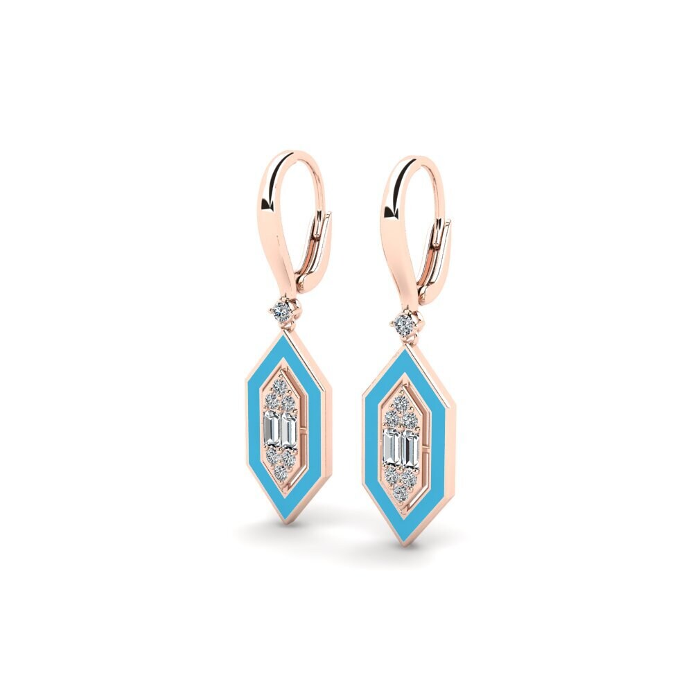 14k Oro Rosa Pendiente de mujer Monsanto
