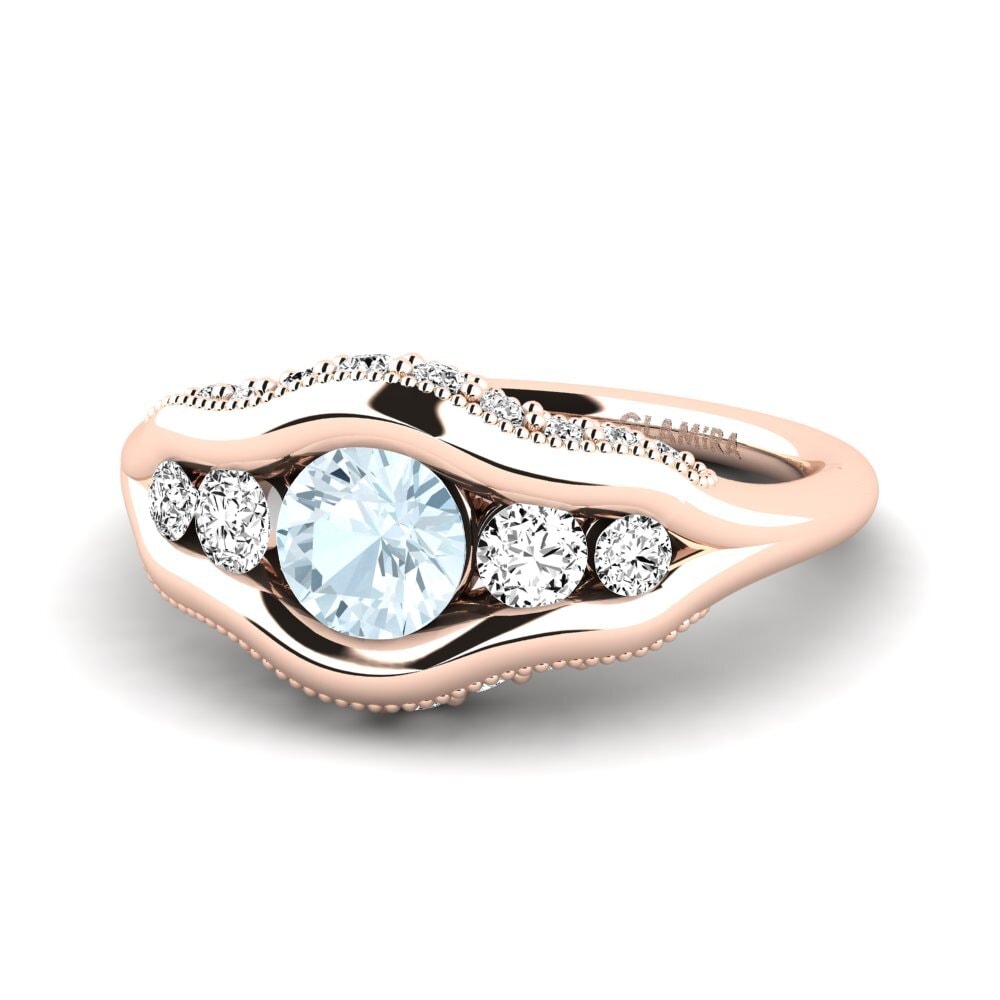 Aguamarina Anillo de compromiso Monterey