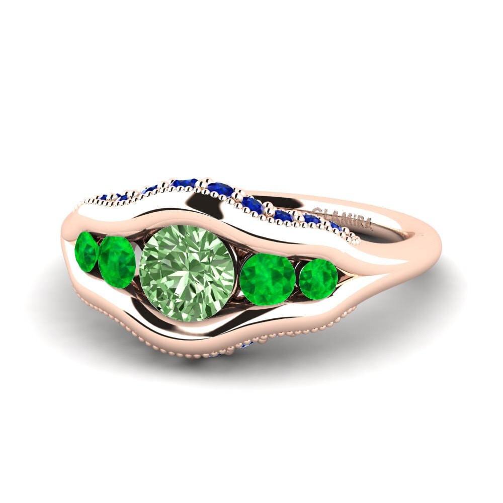 Green Diamond Engagement Ring Monterey