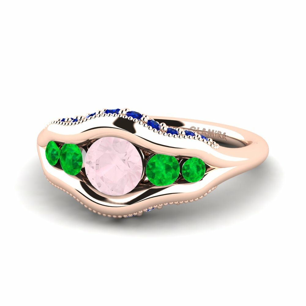 Cuarzo rosa Anillo de compromiso Monterey