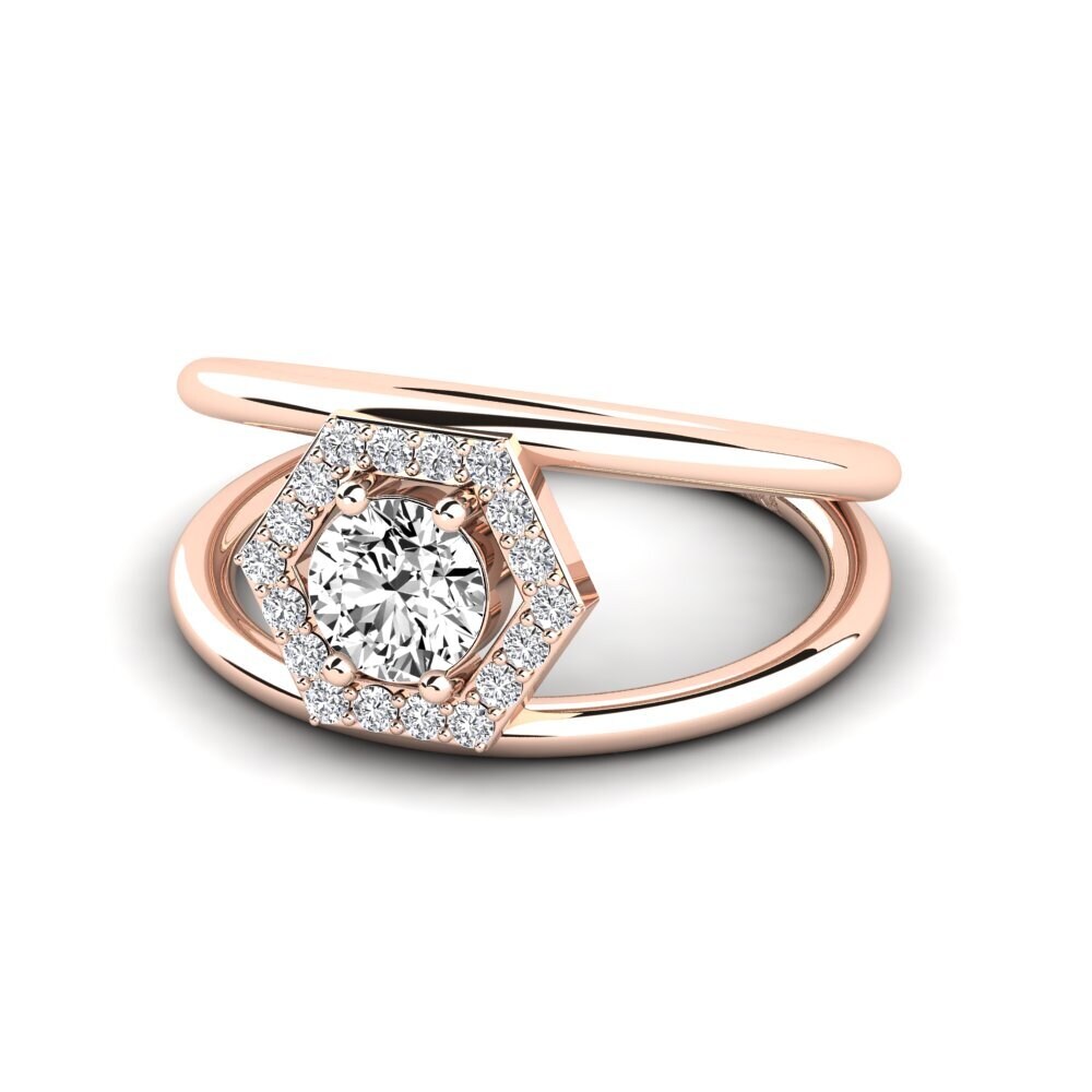 Moissanite Anel de Noivado Montyo