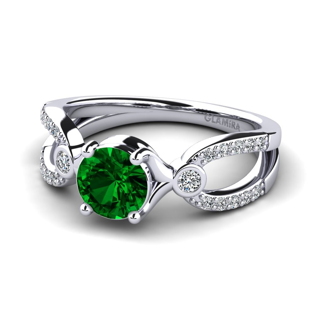 Circonita Verde Anillo de Mujer Moolpira