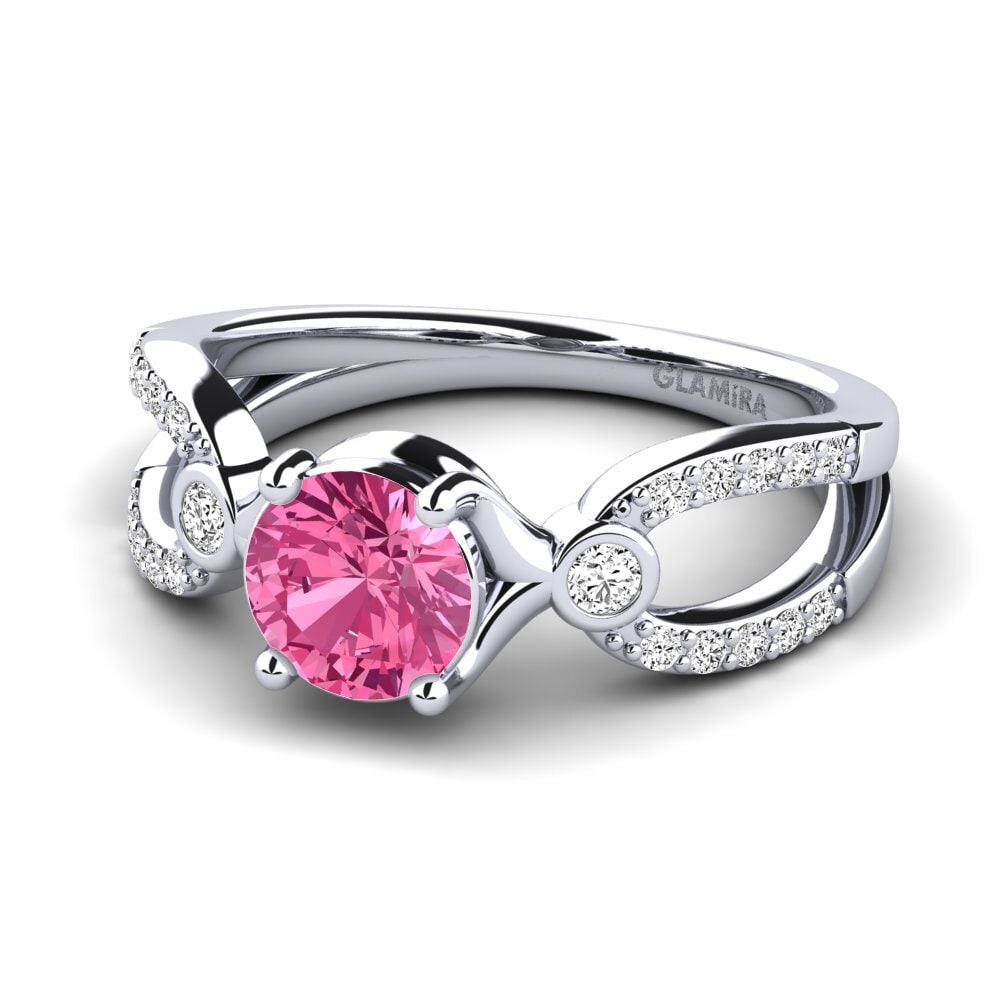 Turmalina rosa Anillo de Mujer Moolpira