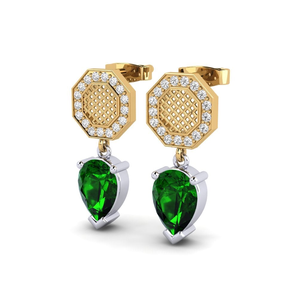 Đá Tourmaline Xanh / Bích tỷ Bông tai nữ Morana