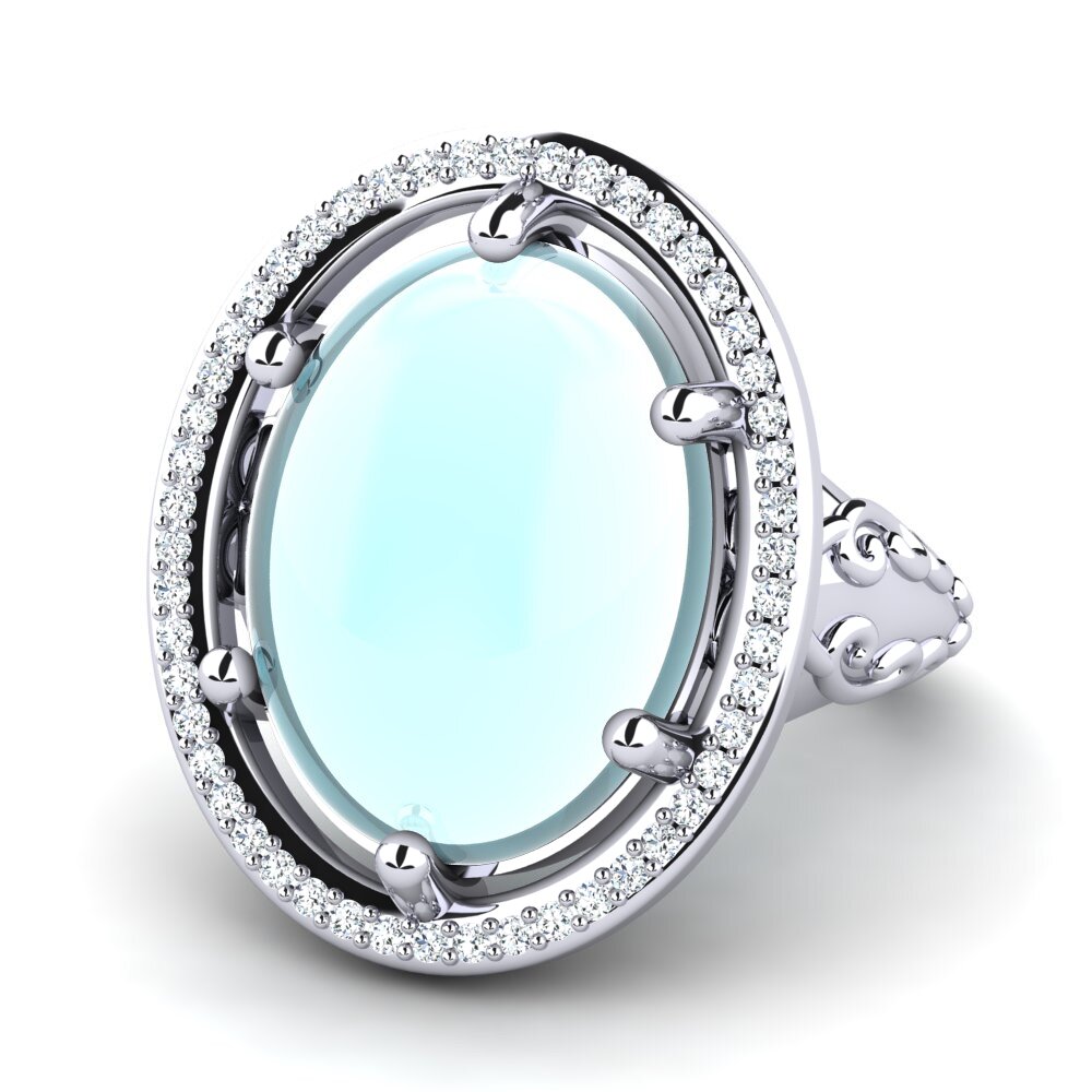 Cabochon Aquamarin Ring Morisette