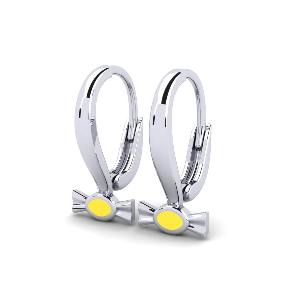 9ct White Gold Kid's Earring Moroodol