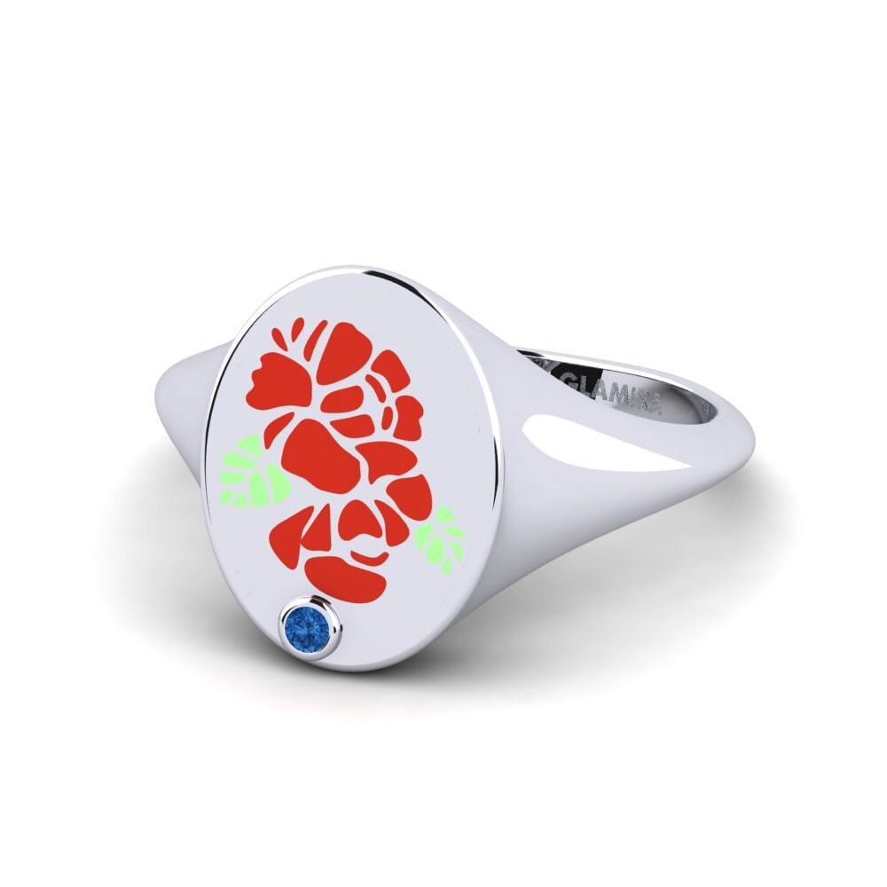 Dunkelblauer Zirkonia Ring Morta