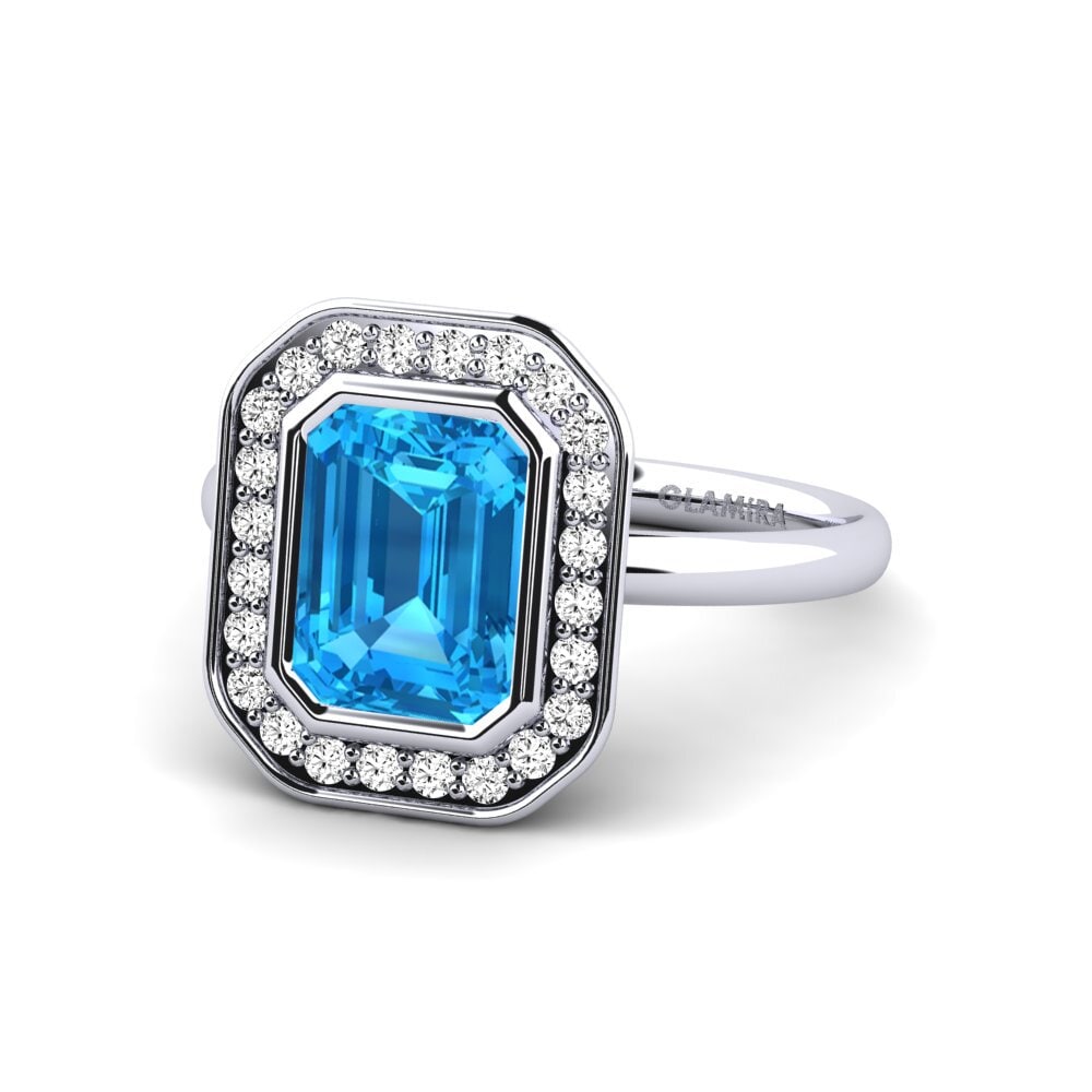 Blue Topaz Engagement Ring Morte