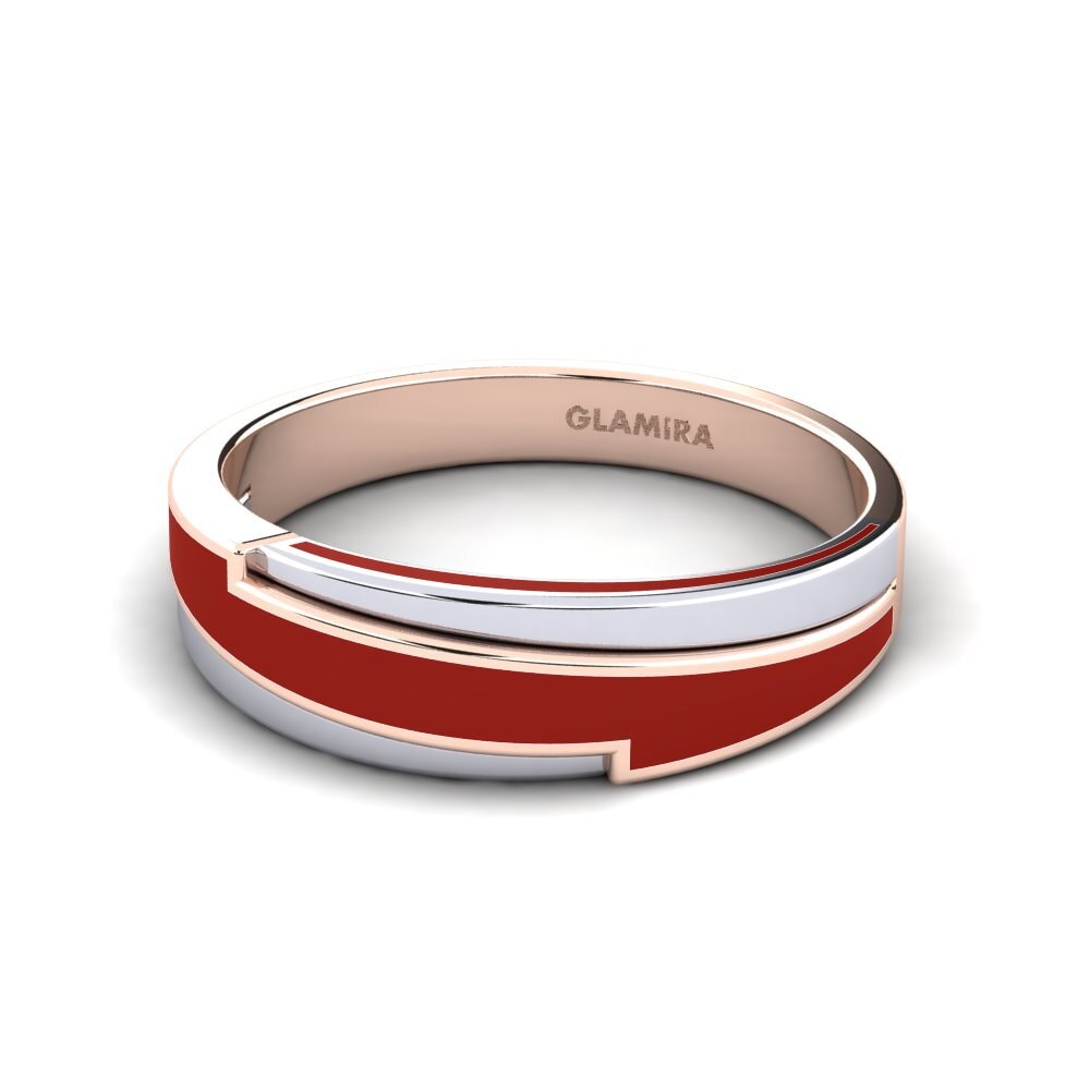 375 Rot & Weißgold Ring Mosel