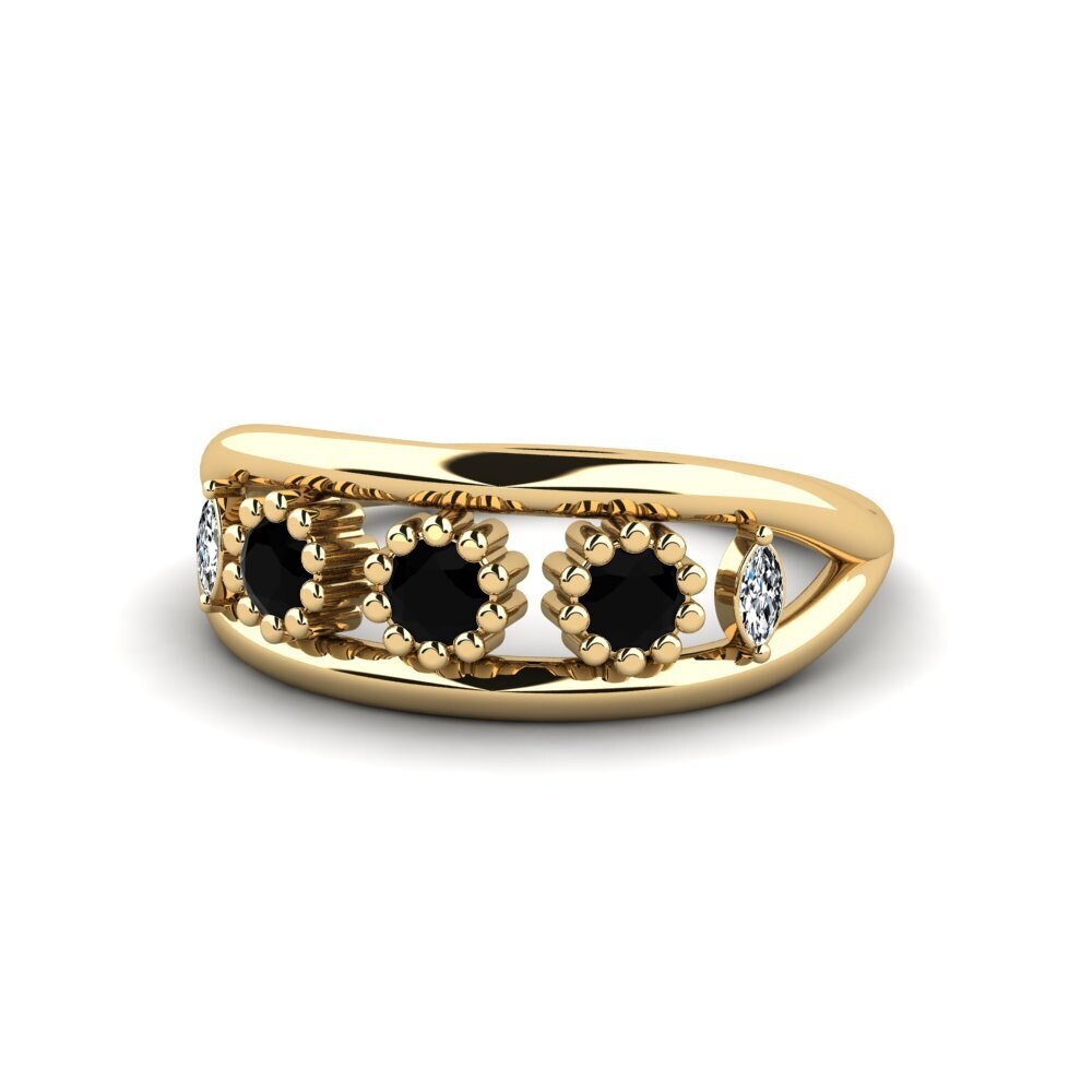 Zafiro negro Anillo Mossole