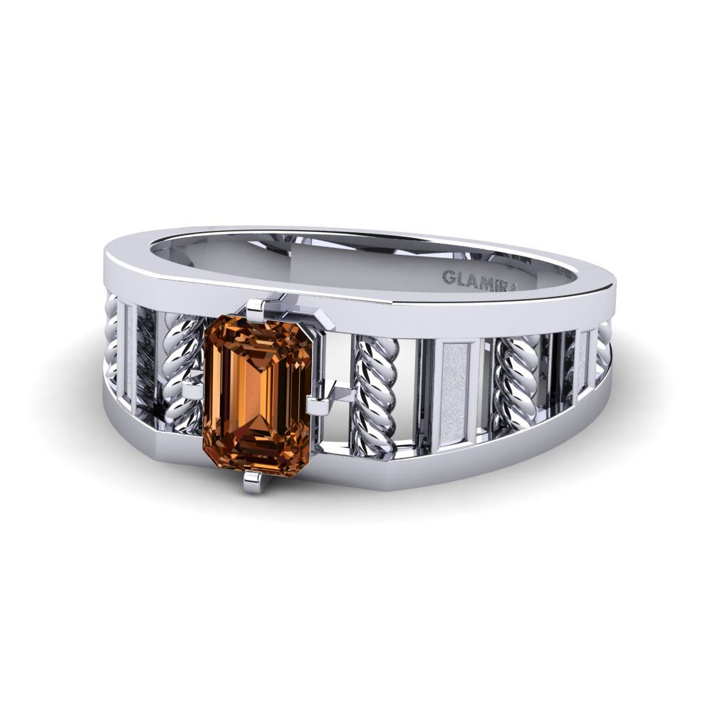 Diamant Brun Bague pour homme Motivo