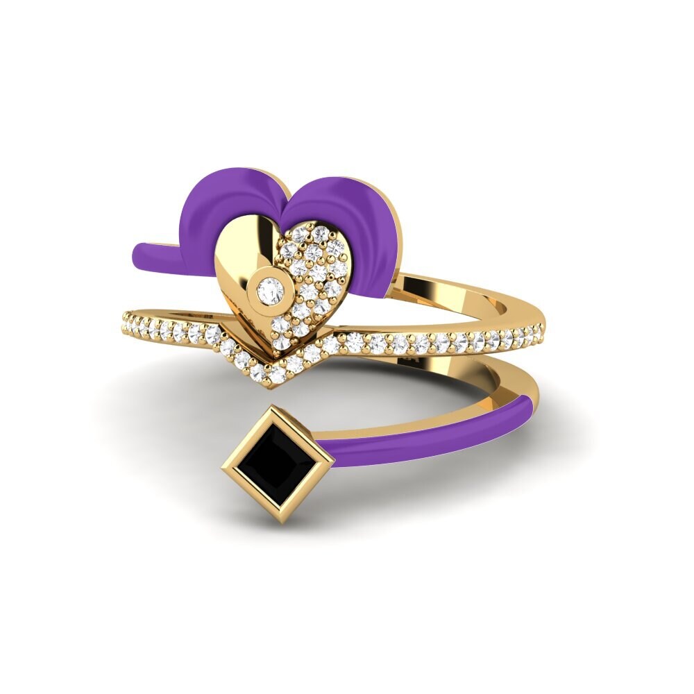 Zafiro negro Anillo Motley
